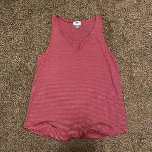 Red white and blue striped tank